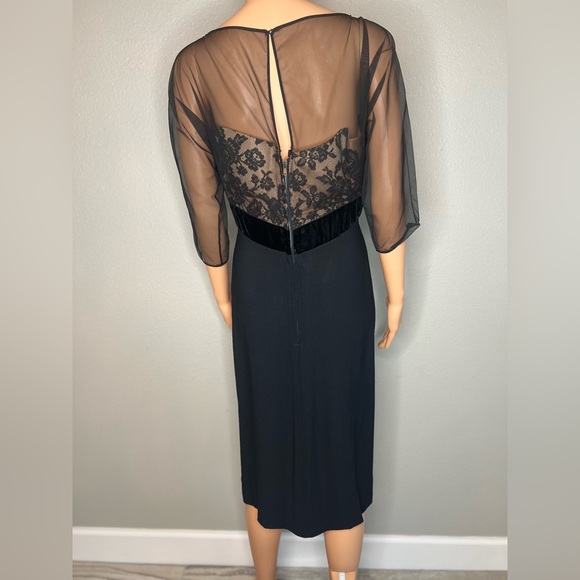 Dorothy O Hara 1940/50’s Vintage Bow with lace Black Cocktail dress size 6 - Picture 8 of 8